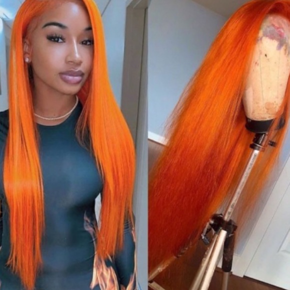 💫 22” ORANGE STRAIGHT LACE FRONT WIG💫 *NEW*🆕🆕🆕